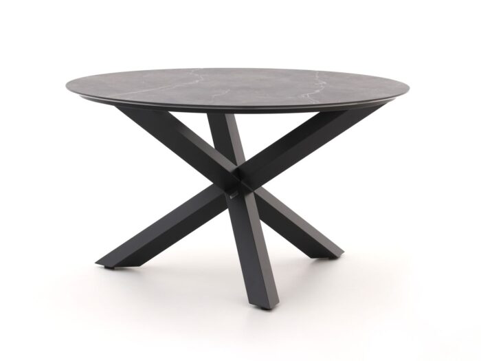 Bellagio tuinmeubelen Lodola dining tuintafel ø 130cm – Zwart