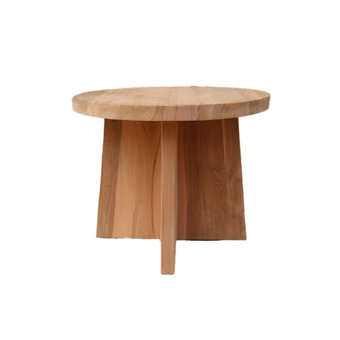 Buitengewoon de boet Capivara Teak Salontafel dia60 cm – bruin