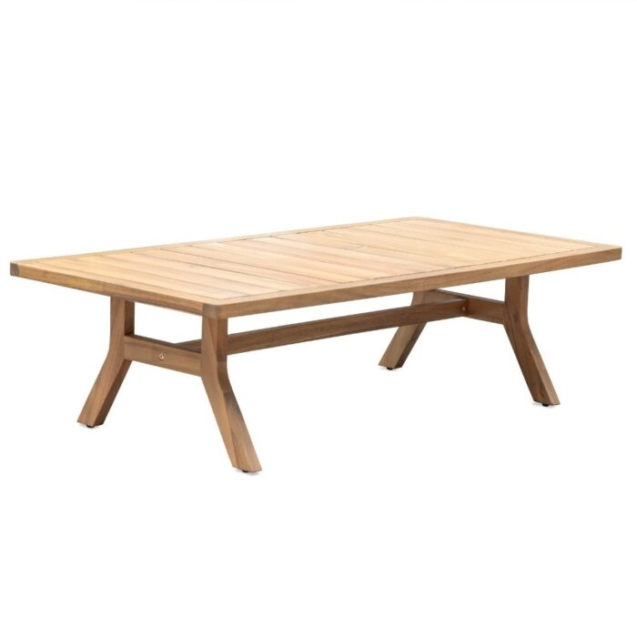 BUITEN living Bergamo loungetafel | hardhout | light teak look | 127x65cm