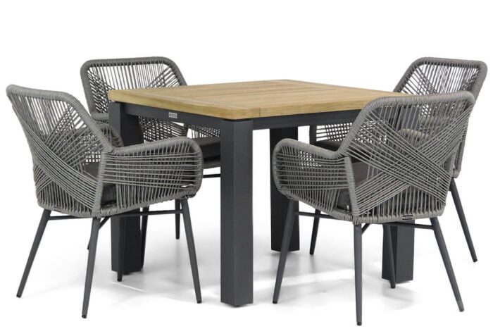 Lifestyle Garden Furniture Advance/Veneto 90 cm dining tuinset 5-delig – Grijs-antraciet