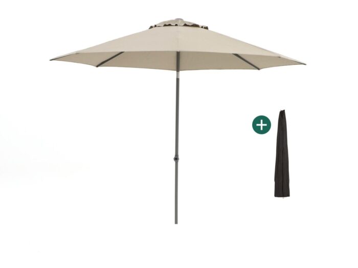 Shadowline Push-up parasol ø 300cm Laagste prijsgarantie! – Taupe