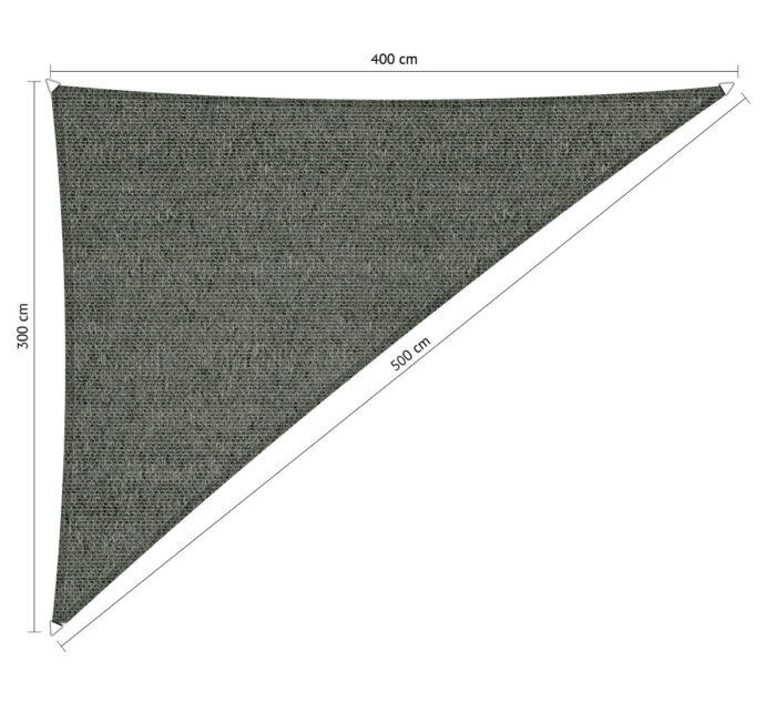 Shadow comfort Driehoek 90 schaduwdoek 3,00×4,00×5,00 m Mystic sand grey – beige