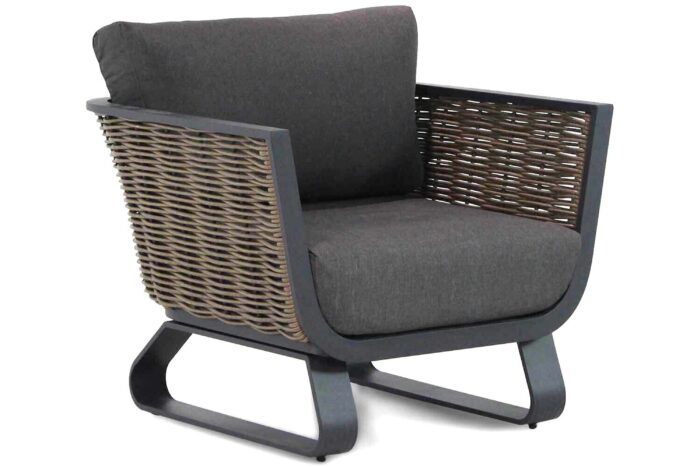 Santika Furniture Tika lounge tuinstoel – Grijs-antraciet