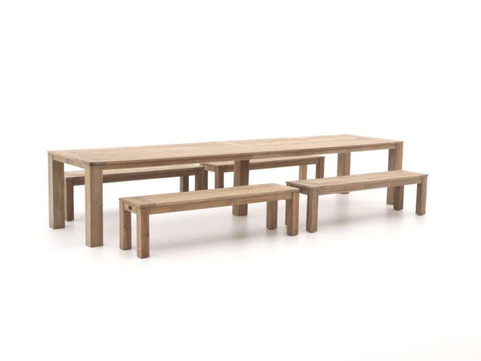 ROUGH Furniture ROUGH-X 400cm picknickset 5-delig Laagste prijsgarantie! – Bruin
