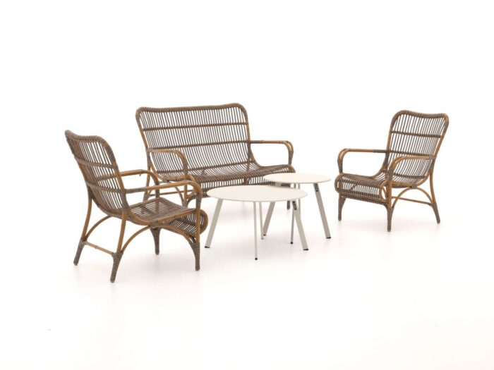 Intenso Furniture Intenso Napoli/Bovezzo stoel-bank loungeset 5-delig Laagste prijsgarantie! – Wit