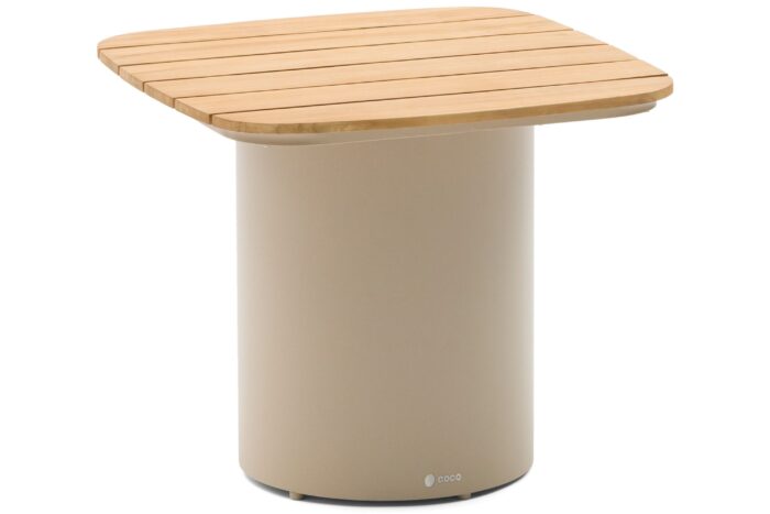 Coco Ronda loungetafel 50 x 50 cm – Taupe-naturel-bruin