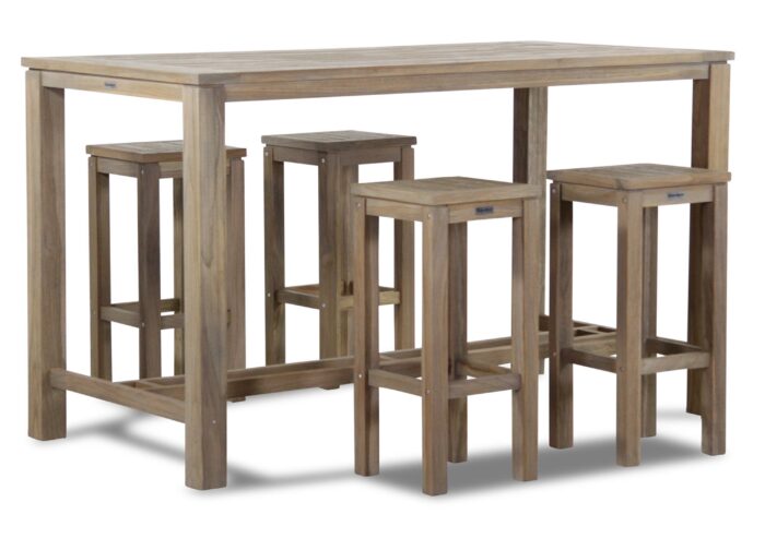 Garden Collections Brighton barset 5-delig – Old teak greywash