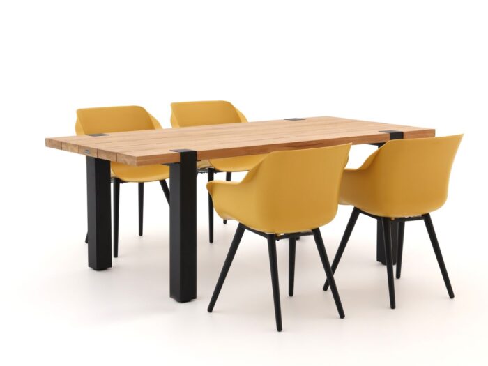 Hartman tuinmeubelen Hartman Sophie Studio/Esmee 200cm dining tuinset 5-delig Laagste prijsgarantie! – Geel