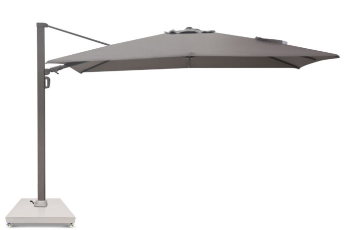 Camello Luna zweefparasol 2.6×3.5m Mocha (excl. voet) – Taupe-naturel-bruin