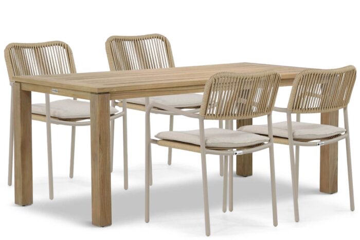 Coco Penya/Bristol 180 cm dining tuinset 5-delig – Taupe-naturel-bruin
