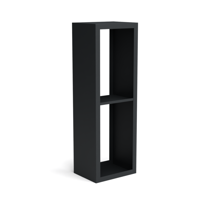 Geroba Beltza zwarte houtopslag onderverdeling 2 vakken 500x385x1500 mm – zwart