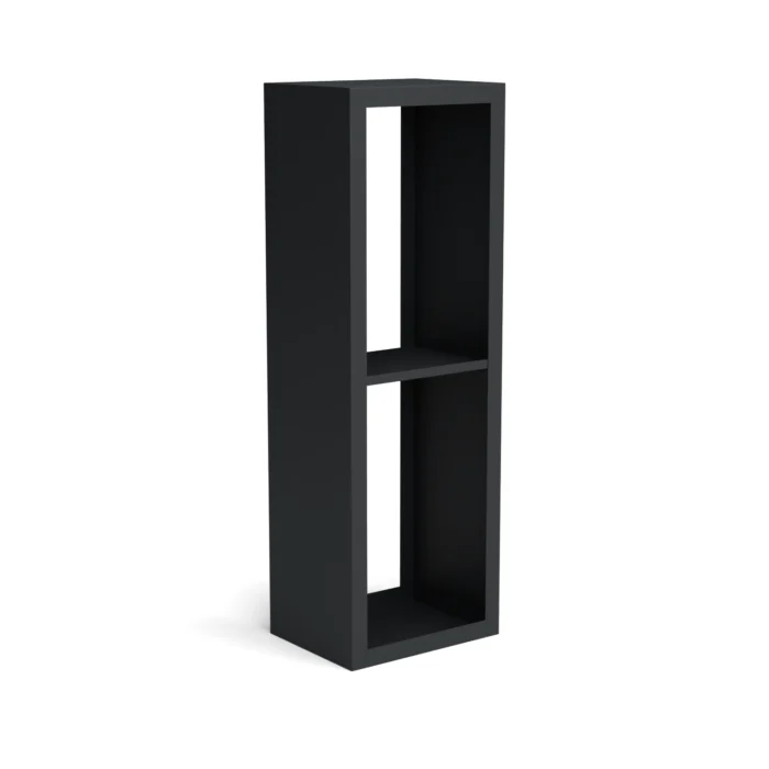 Geroba Beltza zwarte houtopslag onderverdeling 2 vakken 500x385x1500 mm - zwart