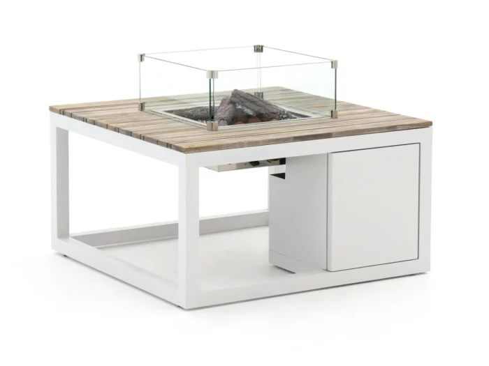 Cosiraw lounge vuurtafel 100x100x55cm - Wit