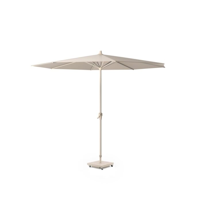 Platinum Riva stokparasol Ivory/Sandstone | Ø300cm rond – Wit, Beige