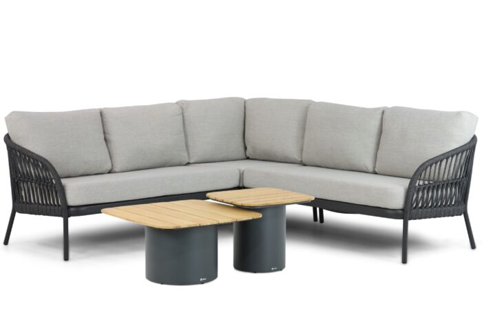 Coco Puerto/Ronda 50/70 cm hoek loungeset 5-delig – Grijs-antraciet