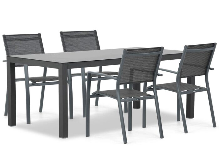 Lifestyle Garden Furniture Sella/Madras 180 cm dining tuinset 5-delig – Grijs-antraciet