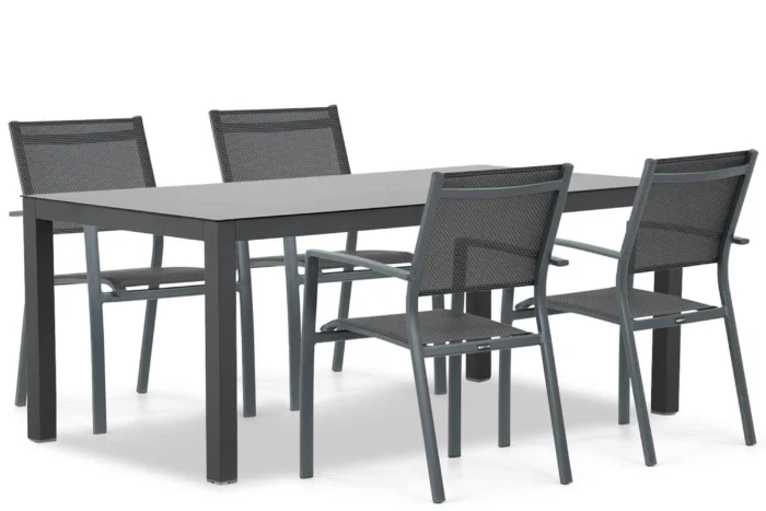 Lifestyle Garden Furniture Sella/Madras 180 cm dining tuinset 5-delig - Grijs-antraciet