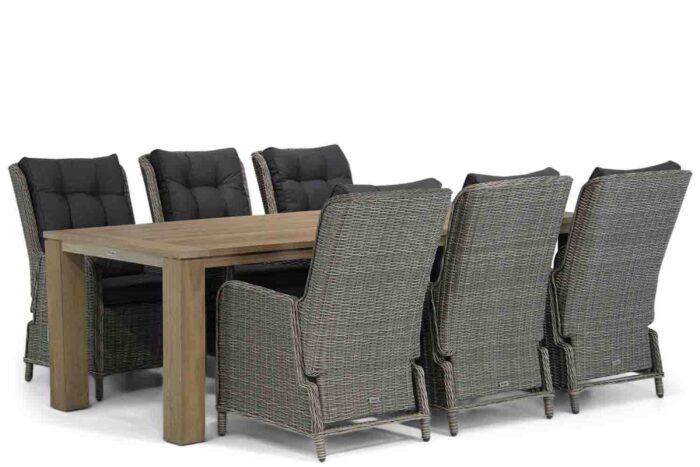 Garden Collections Kingston/Brighton 240 cm dining tuinset 7-delig – Grijs-antraciet