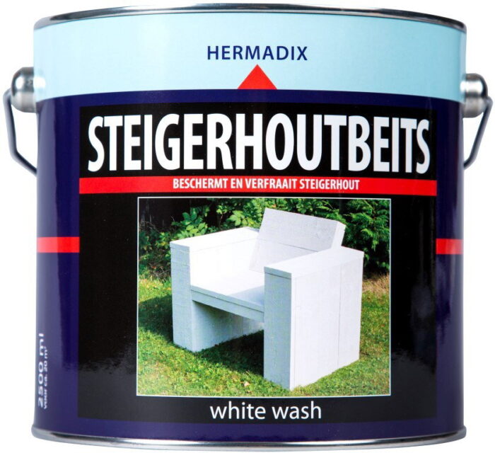 Hermadix Beits steigerhout white wash 2500 ml – wit