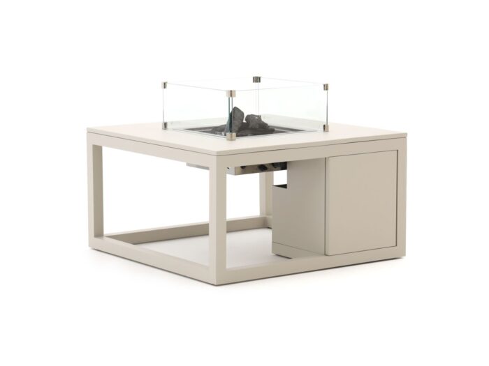 Cosiraw lounge vuurtafel 100x100x55cm Laagste prijsgarantie! – Taupe