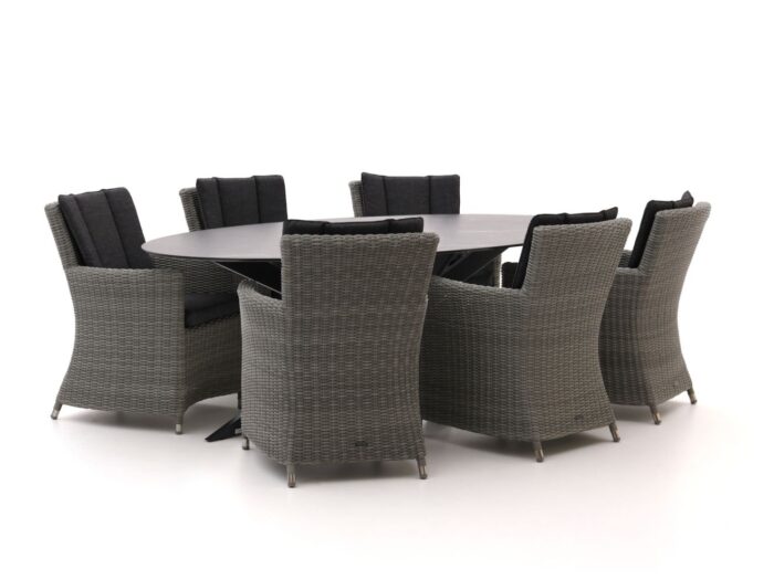 Intenso Furniture Adriano/Furato ellips 240cm dining tuinset 7-delig – Grijs