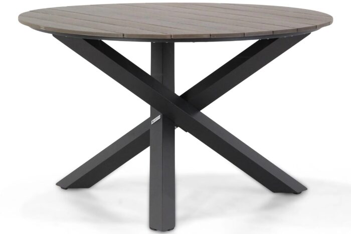 Lifestyle Garden Furniture Ancona dining tuintafel rond 125 cm – Grijs-antraciet