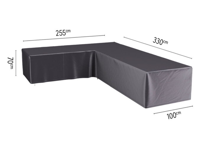 Aerocover Loungesethoes hoekset links 330x255x100xH70 cm – grijs