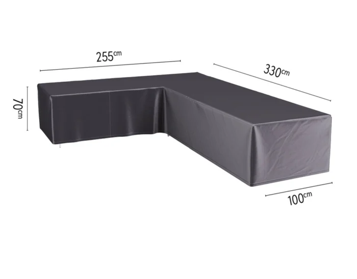 Aerocover Loungesethoes hoekset links 330x255x100xH70 cm - grijs