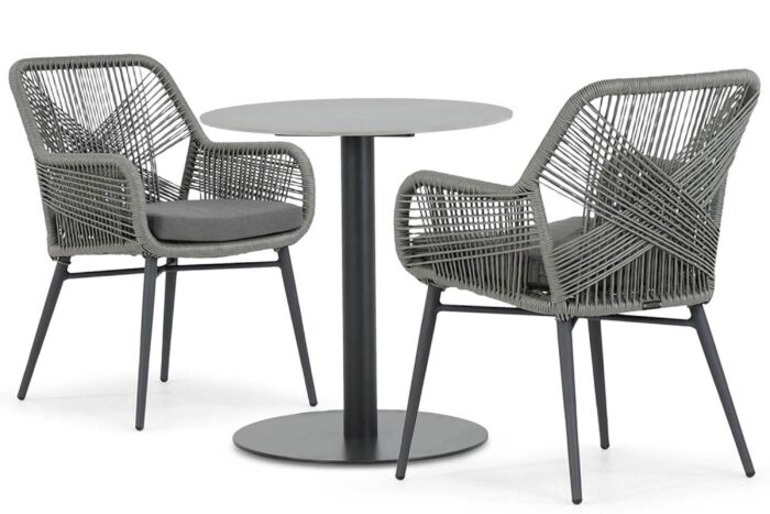 Lifestyle Garden Furniture Advance/Como 70 cm bistroset 3-delig – Grijs-antraciet