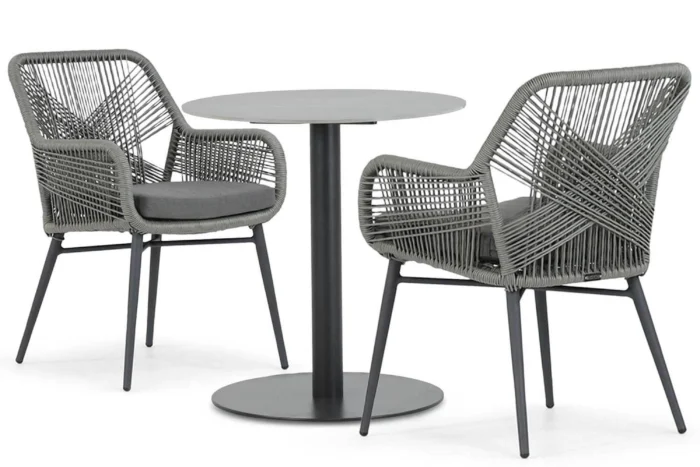 Lifestyle Garden Furniture Advance/Como 70 cm bistroset 3-delig - Grijs-antraciet