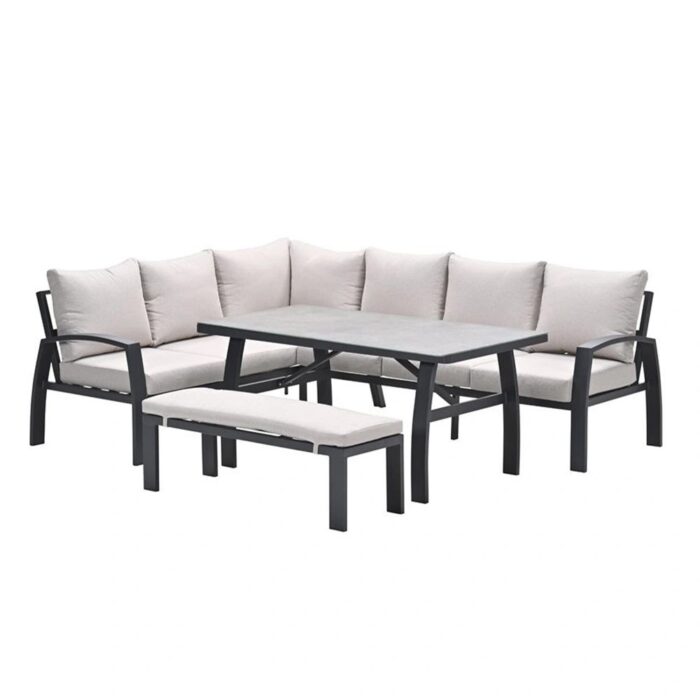 Garden impressions Vasano Lounge Diningset Links Desert Sand – grijs