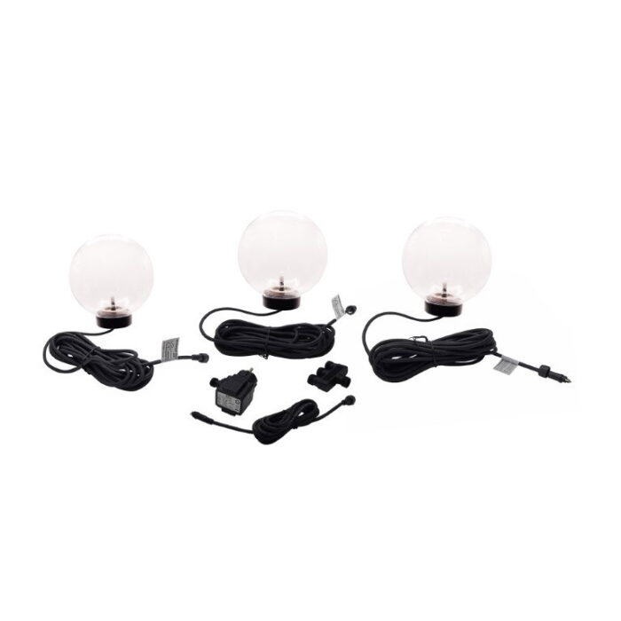 Ubbink Multibright Float drijvende lichtbol LED transparante bollen set a 3 – transparant