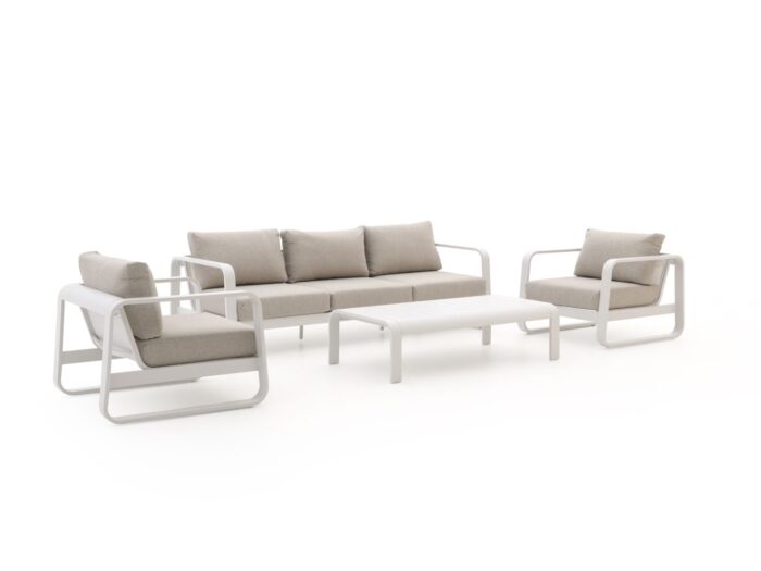 Forza Furniture Forza Liri stoel-bank loungeset 4-delig Laagste prijsgarantie! – Wit