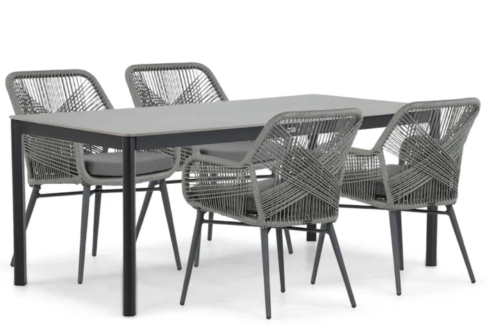 Lifestyle Garden Furniture Advance/Como 180 cm dining tuinset 5-delig - Grijs-antraciet