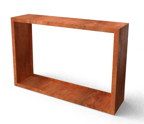 Geroba Egura Cortenstaal Houtopslag 1500 x 385 x 1000 mm – bruin