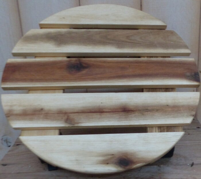 Warentuin mix Houten trolly rond plastic wieltjes – hout