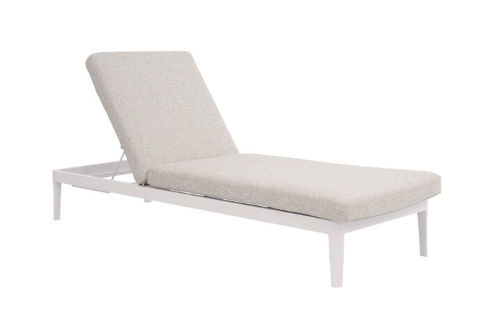 Lifestyle Garden Furniture Mateo ligbed met kussen wit/sandy