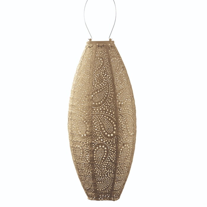 Lumiz Long Oval 20 Paisley Gold Solar lampion – geel