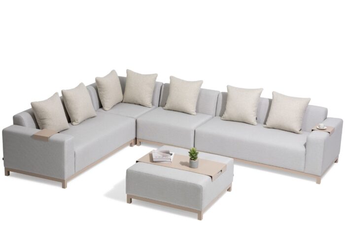 De Laan Projects Laan Soleil hoek loungeset 5-delig – Grijs-antraciet