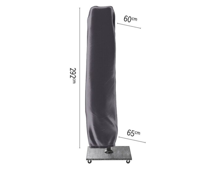 Aerocover Zweefparasolhoes h292x60/65 cm – grijs