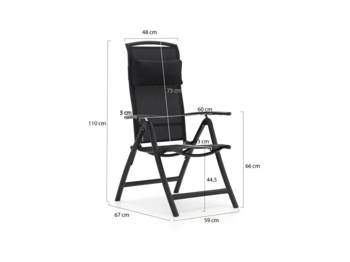 Forza Furniture Capri standenstoel met Bova voetenbank - Grijs
