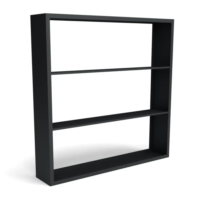 Geroba Beltza zwarte houtopslag onderverdeling 3 vakken 2000x385x2000 mm - zwart