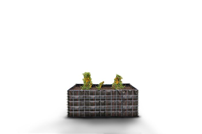 Gabiona Deutschland Rechthoekig verhoogd bed zonder stenen Lengte: 130 cm Hoogte: 50 cm Diepte: 80 cm Maaswijdte: 10 x 10 cm
