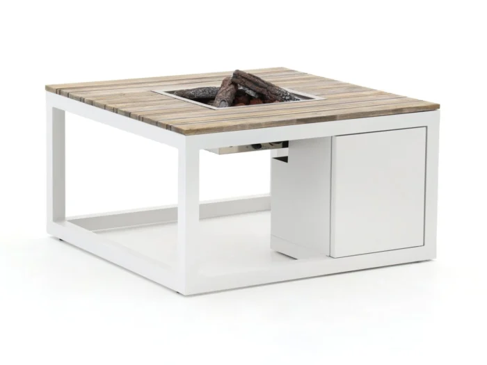 Cosiraw lounge vuurtafel 100x100x55cm - Wit