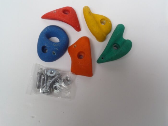 Hermic Klimstenen set van 5 stuks geel-rood-blauw-oranje-groen afmeting 143×143 mm – geel;rood