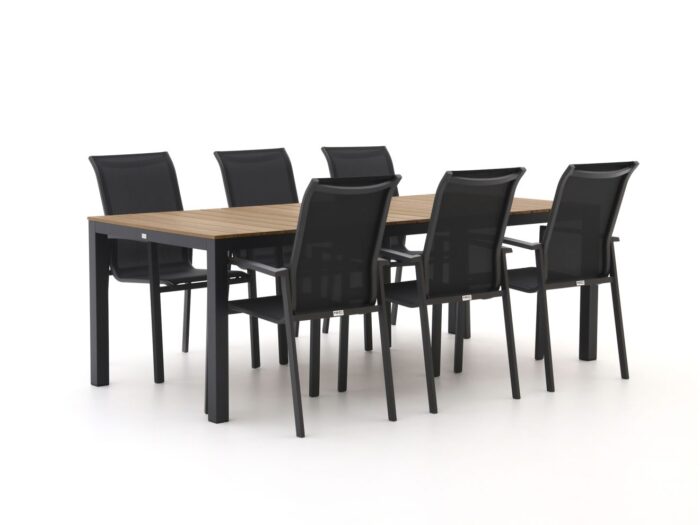 Bellagio tuinmeubelen + 10% kassakorting | Forza Centallo/Fidenza 220cm dining tuinset 7-delig stapelbaar
