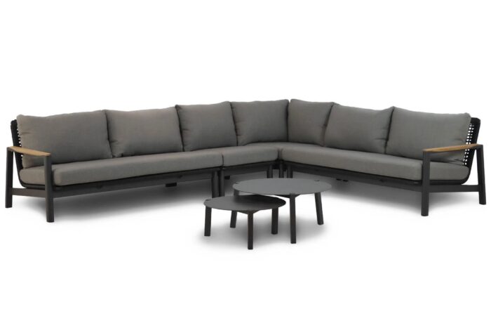 Coco Ralph/Rimini 60/75 cm hoek loungeset 6-delig – Grijs-antraciet