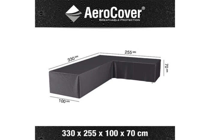 Platinum AeroCover | Loungesethoes 330 x 255 x 100 x 70(h) | L-vorm Rechts