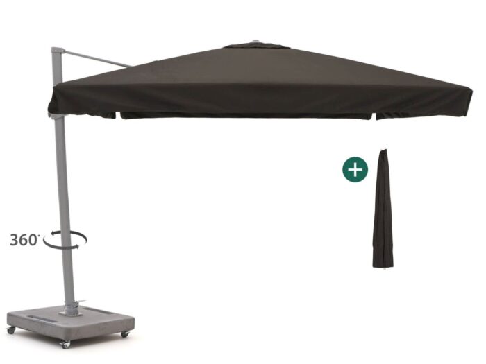 Shadowline Miami zweefparasol 300x300cm – Zwart