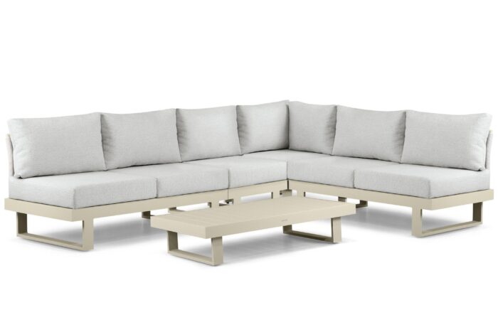 Lifestyle Garden Furniture Lorenzo hoek loungeset 5-delig – Taupe-naturel-bruin